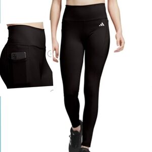 NWT Adidas Compression Tights With Side Slip Pocket